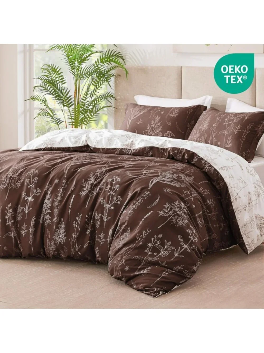 Cozy Floral Full Comforter Set - 3 Piece Reversible Bedding for All Seasons